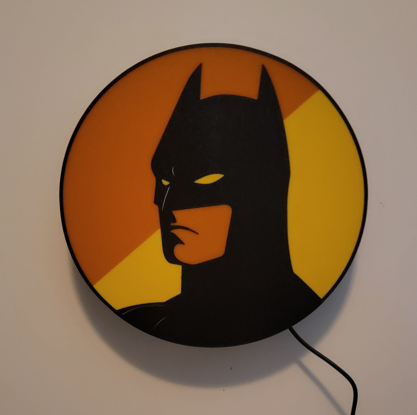 Batman Yellow/Orange Silhouette LED Lightbox