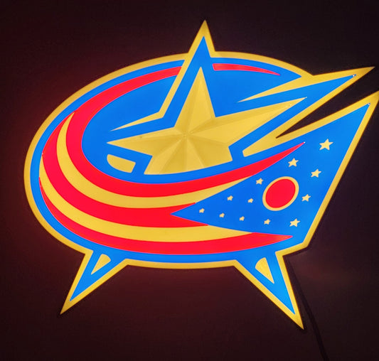 Columbus Blue Jackets Logo LED Lightbox