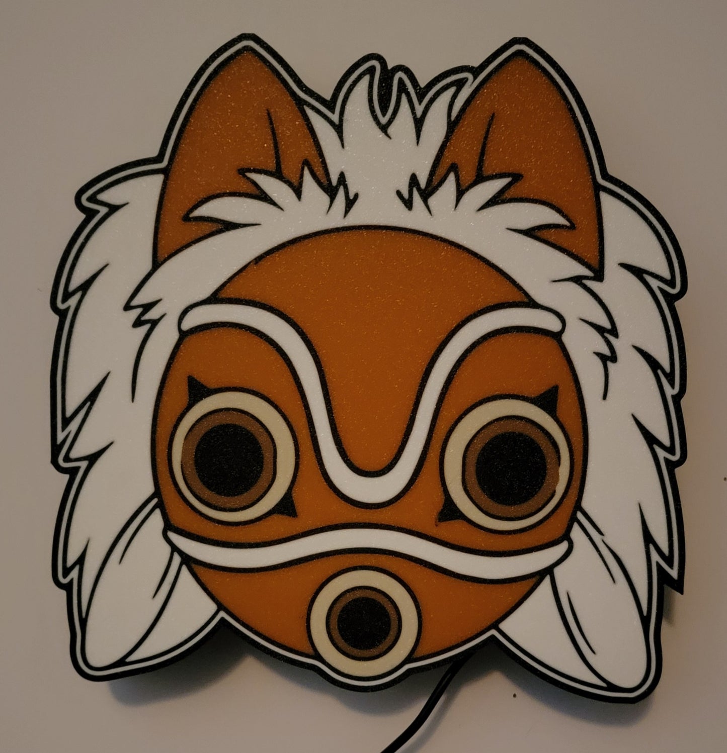 Princess Mononoke Mask LED Lightbox