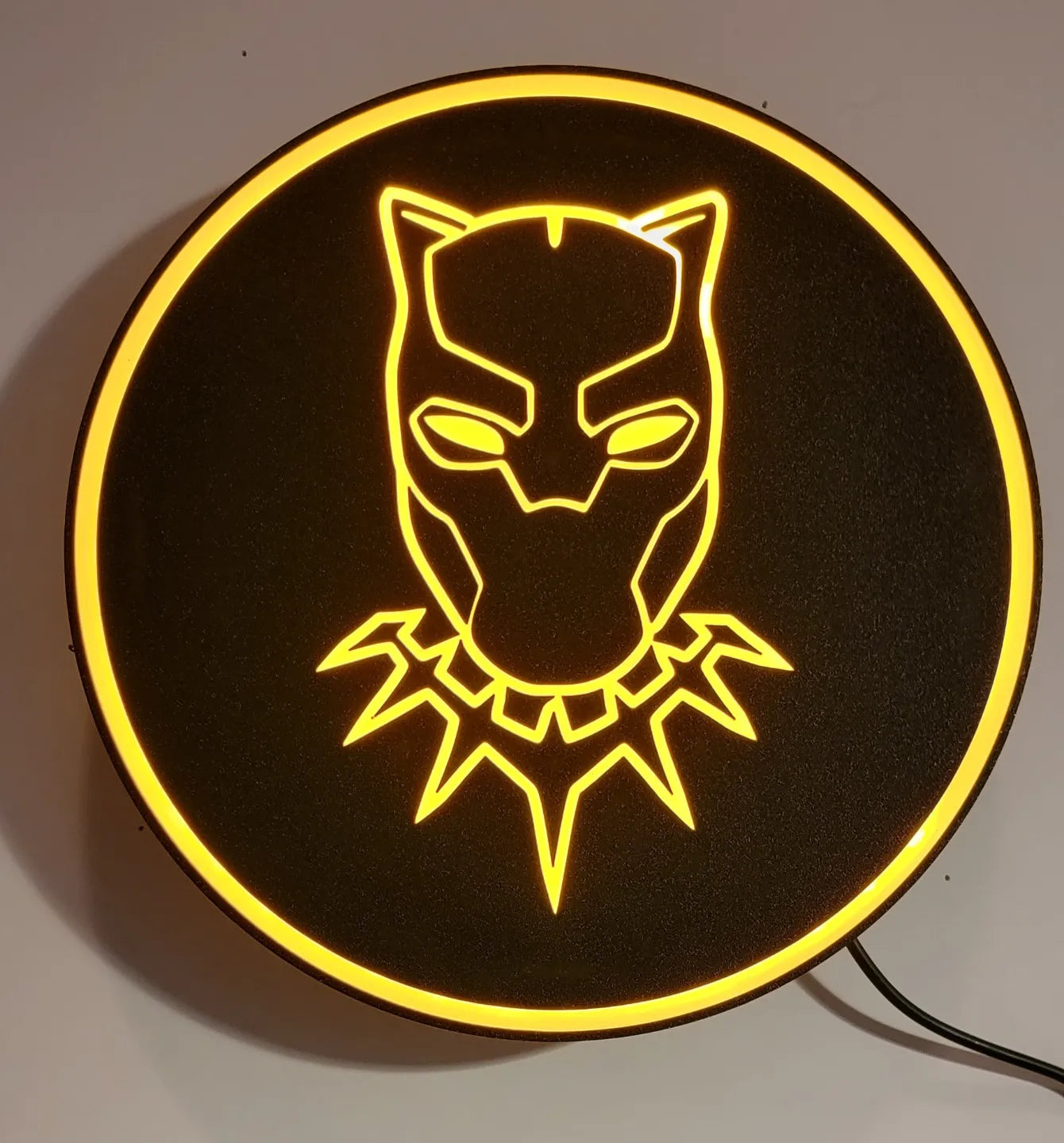 Black Panther Logo LED Lightbox