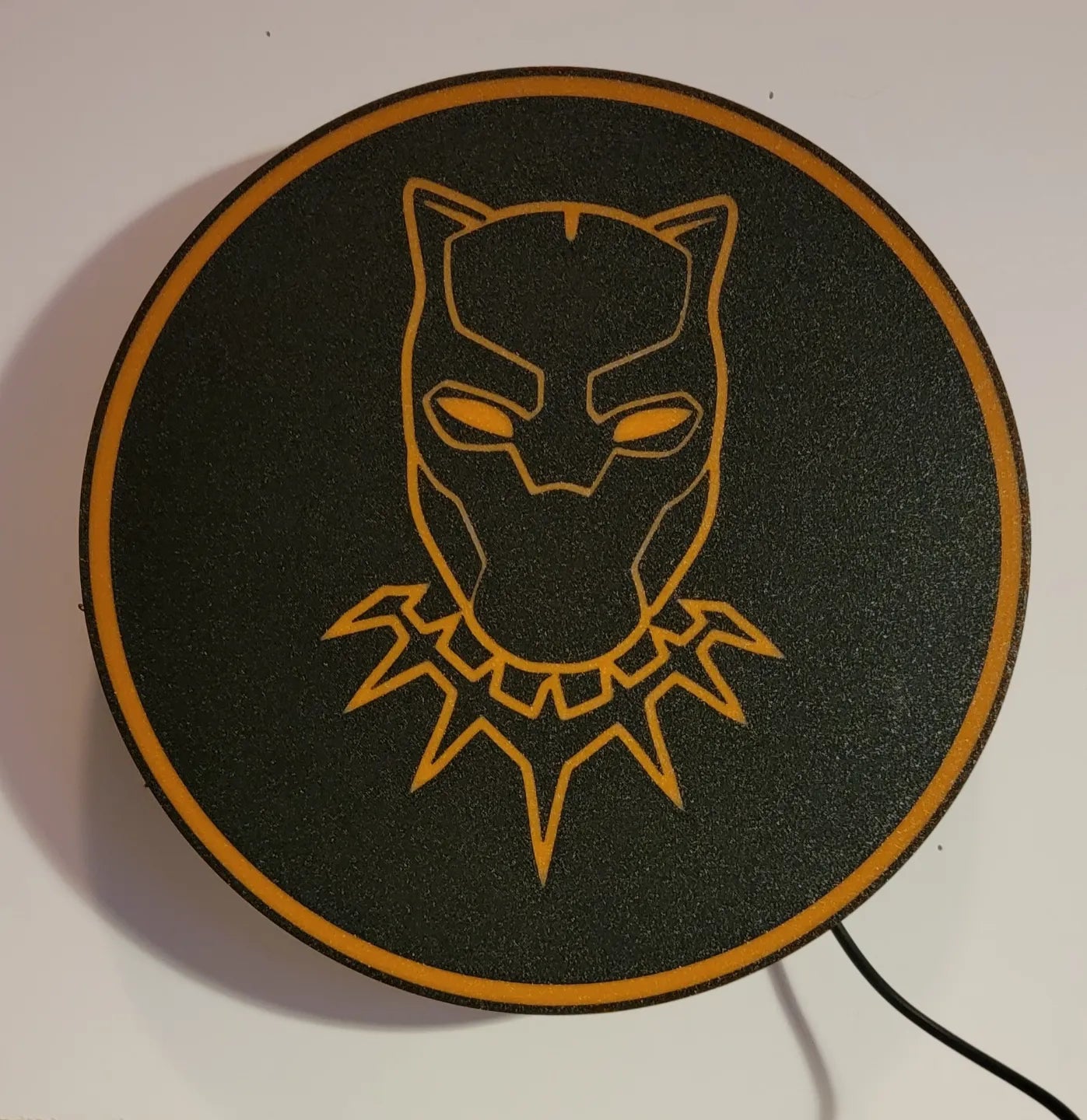 Black Panther Logo LED Lightbox