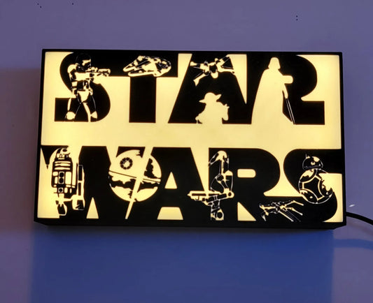 Star Wars - Text Silhouettes LED Lightbox