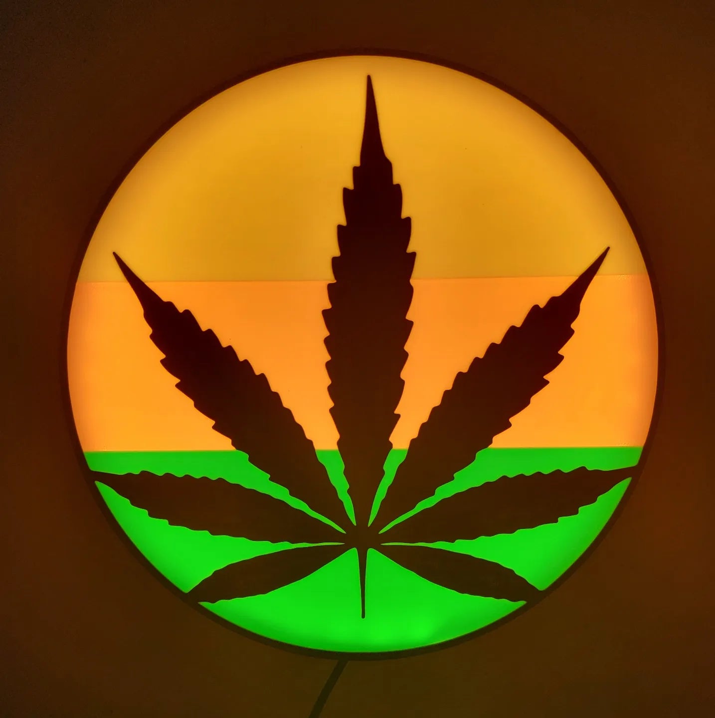 Chill Marijuana Leaf LED Lightbox